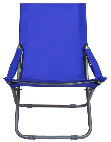 VidaXL 2 db összecsukható kék szövet strandszék