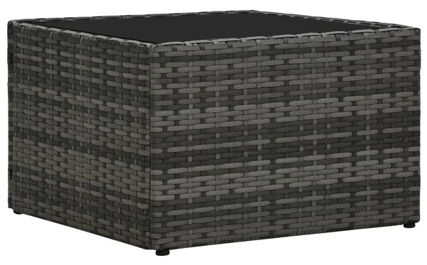 5-részes szürke polyrattan kerti ülőgarnitúra párnákkal