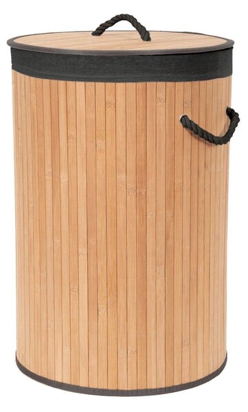 Natúr színű bambusz szennyeskosár 70 l Bamboo – Compactor