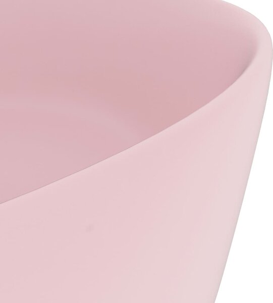 Kerek matt rózsaszín kerámia luxus mosdókagyló 40 x 15 cm
