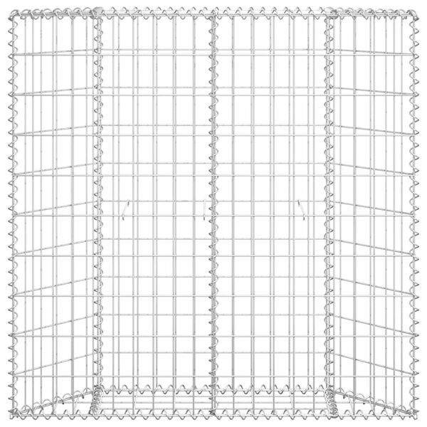 Trapéz alakú horganyzott acél gabion magaságyás 100x20x100 cm