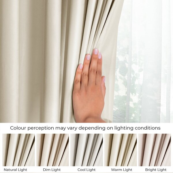 Bézs bársony dimout (részleges sötétítő) függöny 140x245 cm Pleat – Restilo