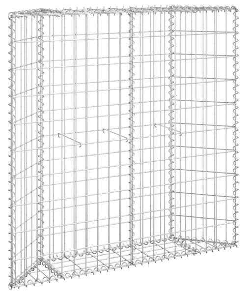 Trapéz alakú horganyzott acél gabion magaságyás 100x20x100 cm
