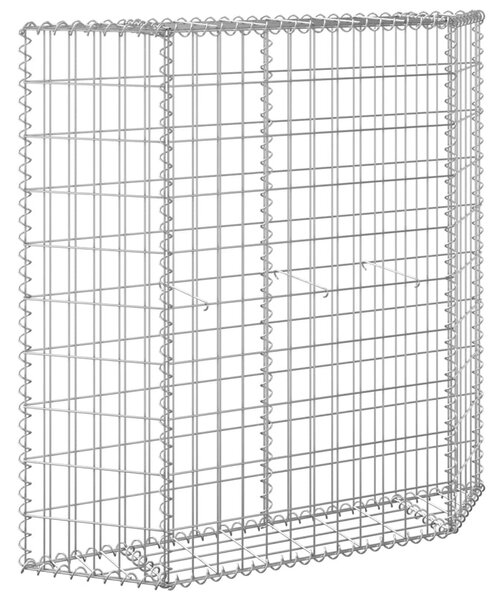 Trapéz alakú horganyzott acél gabion magaságyás 100x20x100 cm
