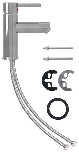 Ezüst fürdőszobai mosdócsaptelep 130 x 176 mm