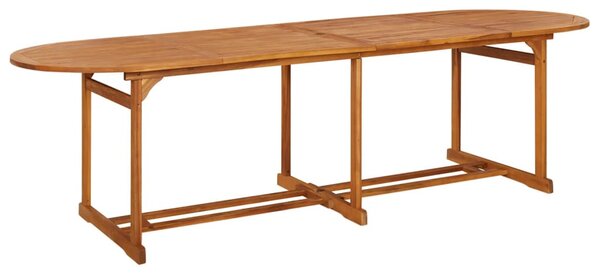 Tömör akácfa kerti étkezőasztal 280 x 90 x 75 cm