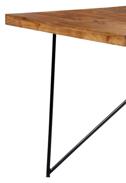 Tömör akácfa étkezőasztal 180 x 90 x 76 cm