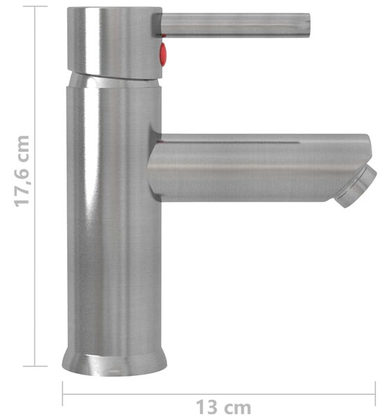Ezüst fürdőszobai mosdócsaptelep 130 x 176 mm