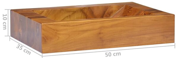 Tömör tikfa mosdókagyló 50 x 35 x10 cm