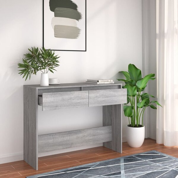 Szürke sonoma szerelt fa dohányzóasztal 100x35x76,5 cm