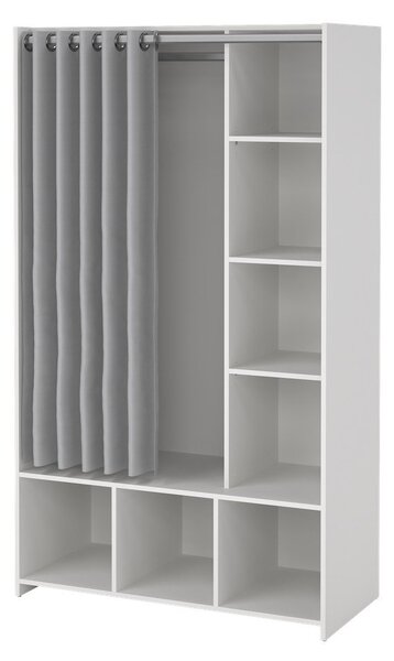 Fehér-szürke ruhásszekrény 105x180 cm Kit – Tvilum