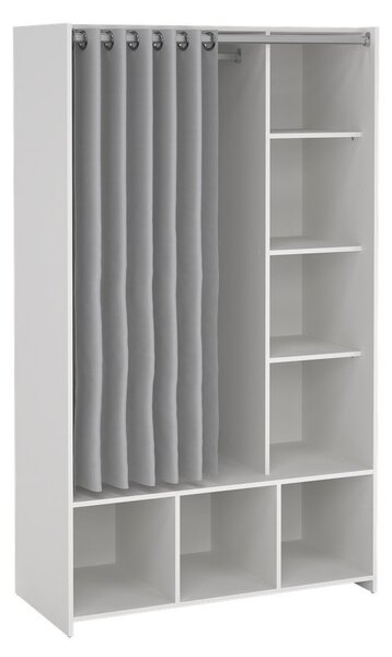 Fehér-szürke ruhásszekrény 105x180 cm Kit – Tvilum