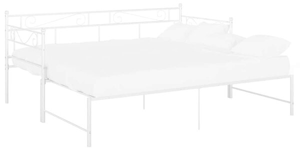 VidaXL fehér fém kihúzható kanapéágy-keret 90 x 200 cm