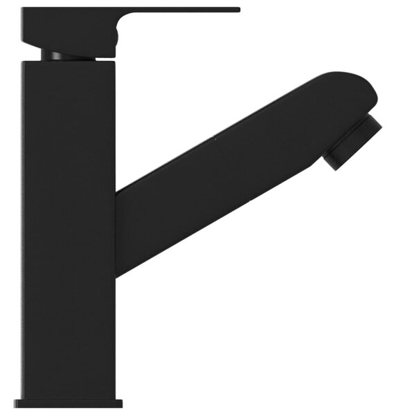 Fekete kihúzható fürdőszobai mosdócsaptelep 157 x 172 mm