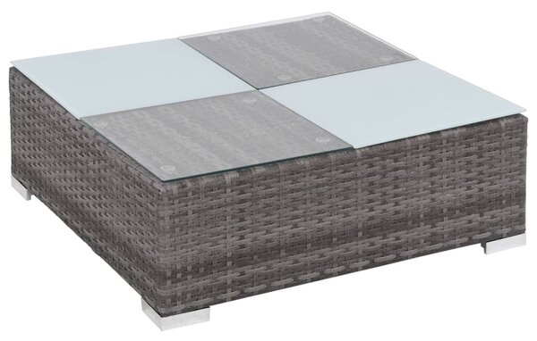 VidaXL 8 darabos szürke polyrattan kerti bútor szett párnákkal