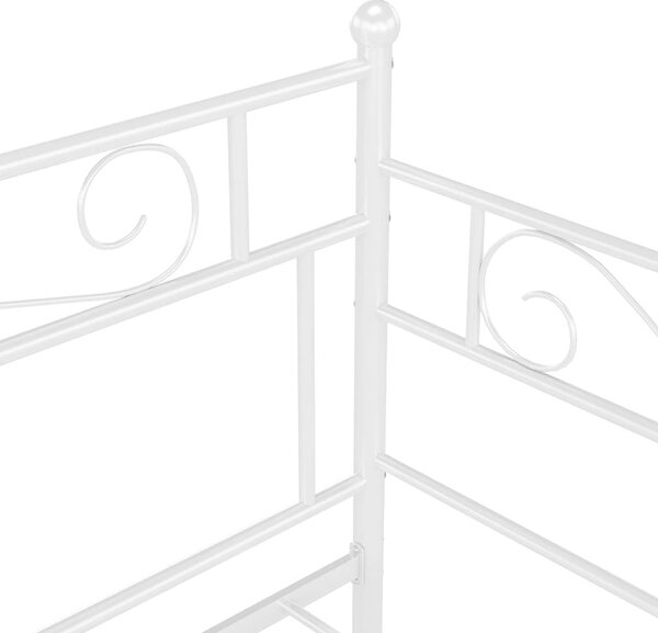 VidaXL fehér fém kihúzható kanapéágy-keret 90 x 200 cm