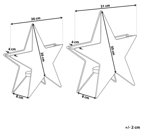 Gyertyatartó kétdarabos szettben TORNIO 30/26 cm Fém Ezüst