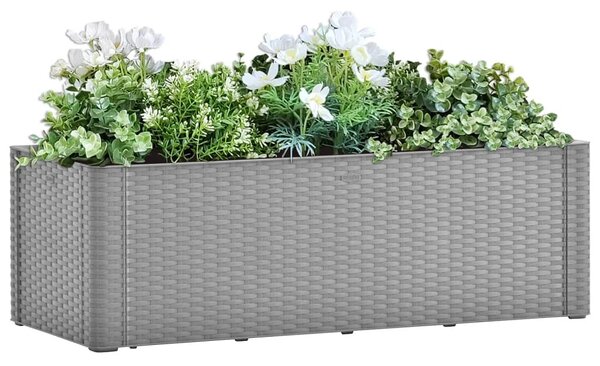 Szürke kerti magaságyás öntözőrendszerrel 100 x 43 x 33 cm
