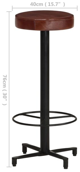 2 db valódi bőr bárszék 76 cm