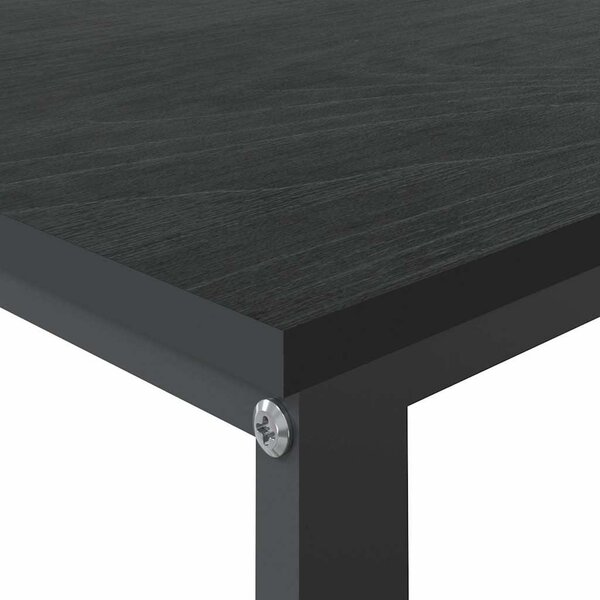 Fekete forgácslap számítógépasztal 110 x 60 x 73 cm