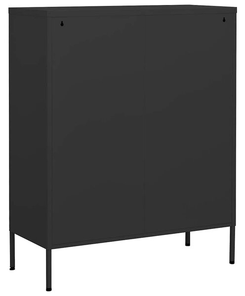 VidaXL antracitszürke acél tárolószekrény 80 x 35 x 101,5 cm