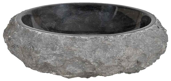 Fekete márvány mosdókagyló 40 x 12 cm