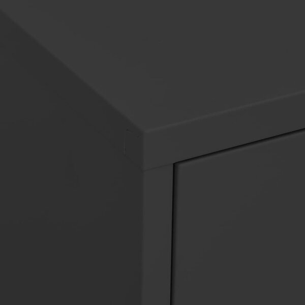 VidaXL antracitszürke acél tárolószekrény 80 x 35 x 101,5 cm