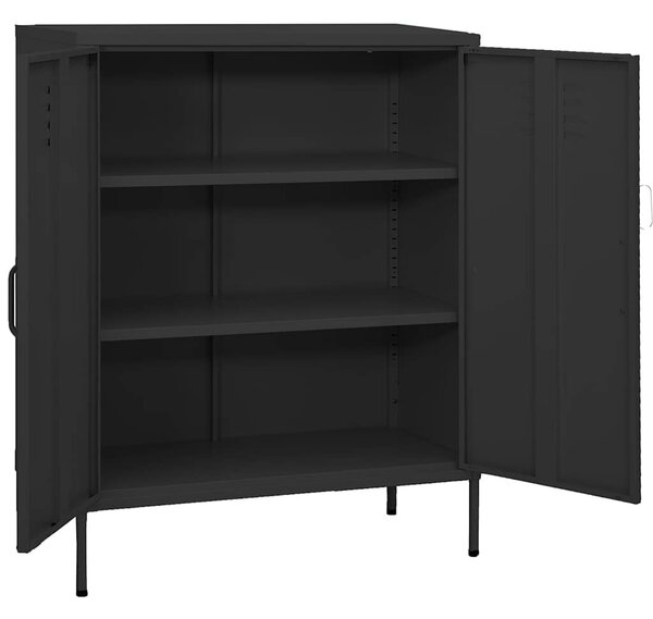 VidaXL antracitszürke acél tárolószekrény 80 x 35 x 101,5 cm