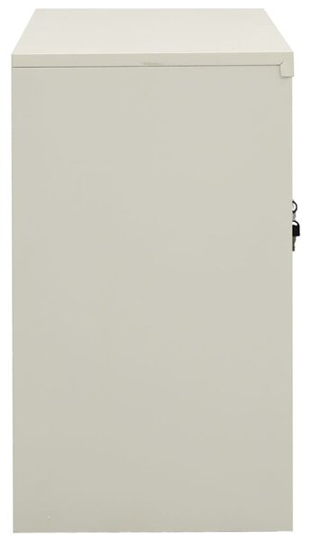 Világosszürke acél irodai szekrény 90 x 40 x 70 cm
