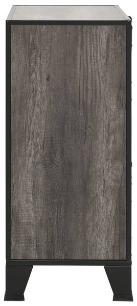 Szürke fém és MDF tárolószekrény 72 x 36 x 82 cm