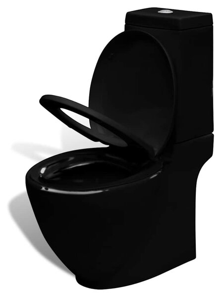 Fekete kerámia WC és bidé szett
