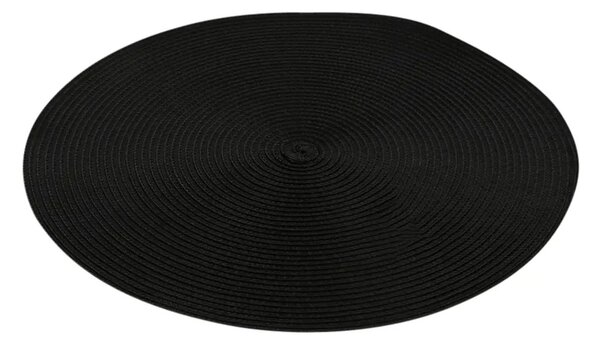 Altom Straw tányéralátét fekete, átmérő 38 cm, 4 darabos készlet