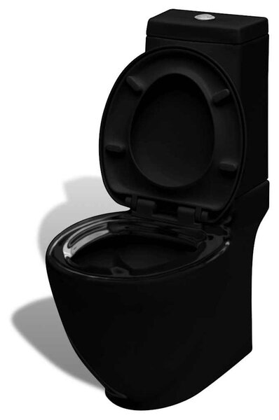Fekete kerámia WC és bidé szett