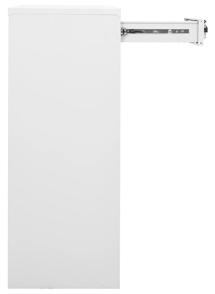 Fehér acél irodai szekrény 90 x 40 x 102 cm
