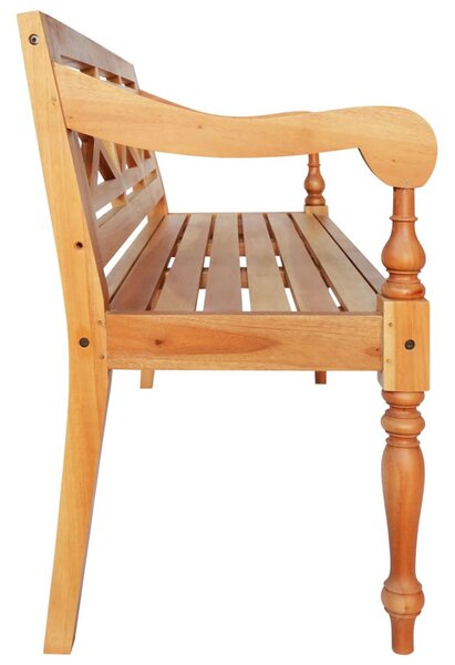 Világosbarna tömör mahagóni Batavia pad 123 cm