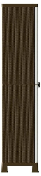 Rattanstílusú műanyag szekrény 68 x 39 x 171,5 cm