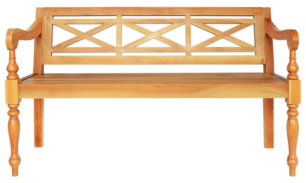 Világosbarna tömör mahagóni Batavia pad 123 cm