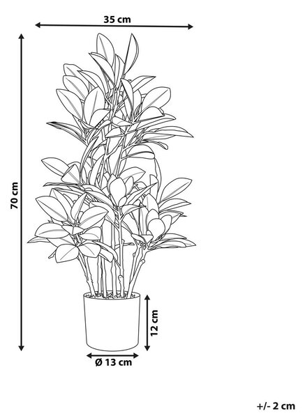 Műnövény MAGNOLIA 70 cm Zöld