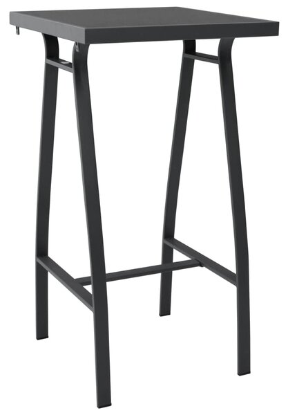 VidaXL fekete edzett üveg kerti bárasztal 60 x 60 x 110 cm