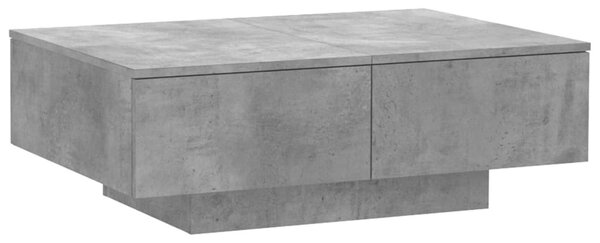 Betonszürke szerelt fa dohányzóasztal 90 x 60 x 31 cm