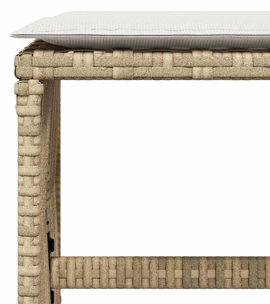 VidaXL 4 db bézs polyrattan kerti szék párnával 41 x 41 x 36 cm