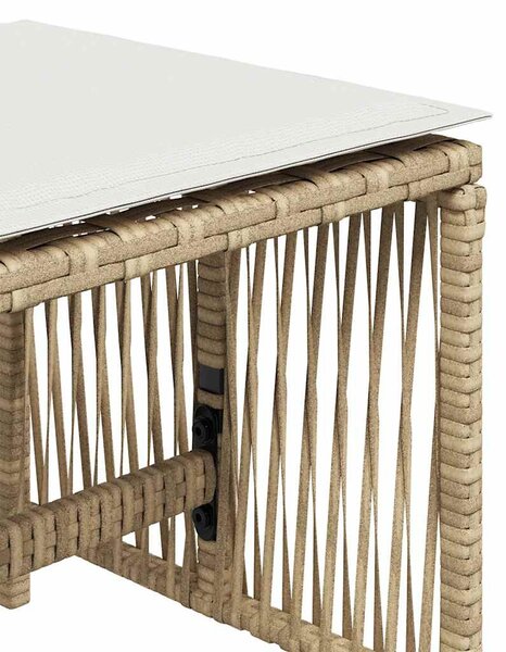 VidaXL 4 db bézs polyrattan kerti szék párnával 41 x 41 x 36 cm