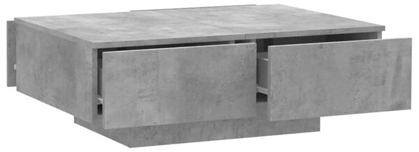 Betonszürke szerelt fa dohányzóasztal 90 x 60 x 31 cm