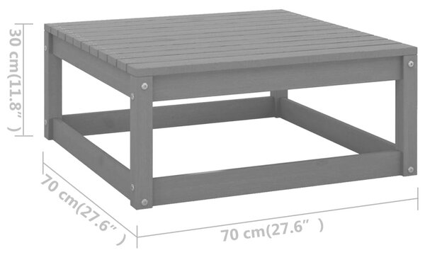 2 db tömör fenyőfa kerti lábtartó párnákkal