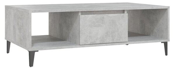 Betonszürke szerelt fa dohányzóasztal 103,5 x 60 x 35 cm