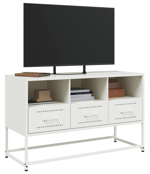 Fehér acél TV-szekrény 100,5x39x60,5 cm