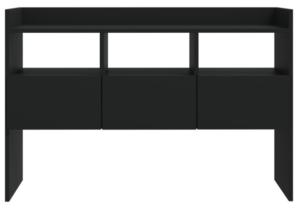 Fekete szerelt fa tálalószekrény 105 x 30 x 70 cm