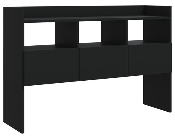 Fekete szerelt fa tálalószekrény 105 x 30 x 70 cm