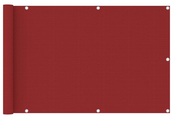 VidaXL piros HDPE erkélyparaván 90 x 400 cm