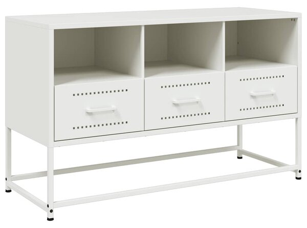 Fehér acél TV-szekrény 100,5x39x60,5 cm